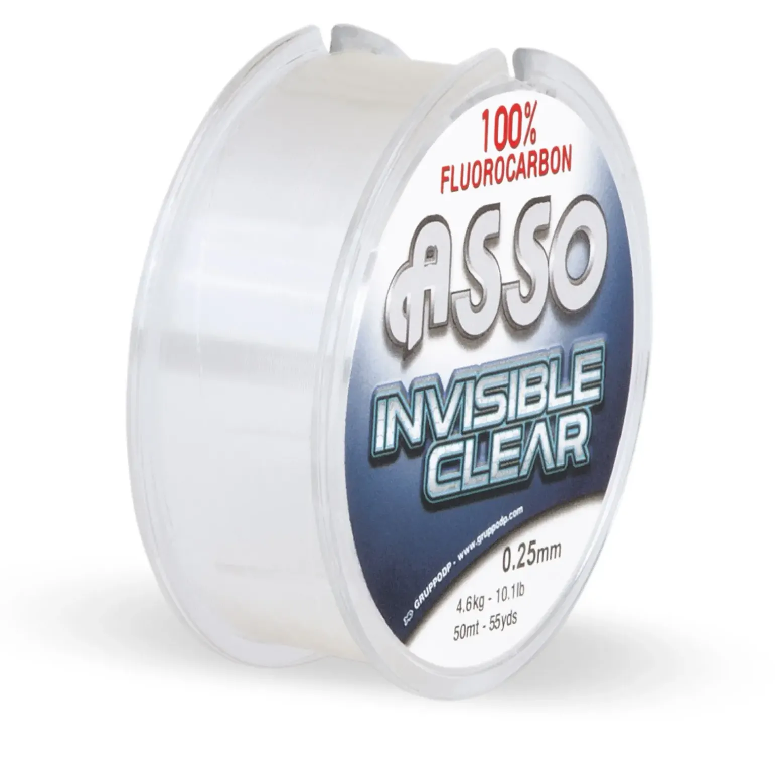ASSO Invisible Clear Fluorocarbon 50m 0,25mm 4,60kg Clear Vorfachschnur