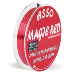 ASSO Magic Red Mono 1000m 0,18mm 3,00kg Red Monofile Angelschnur