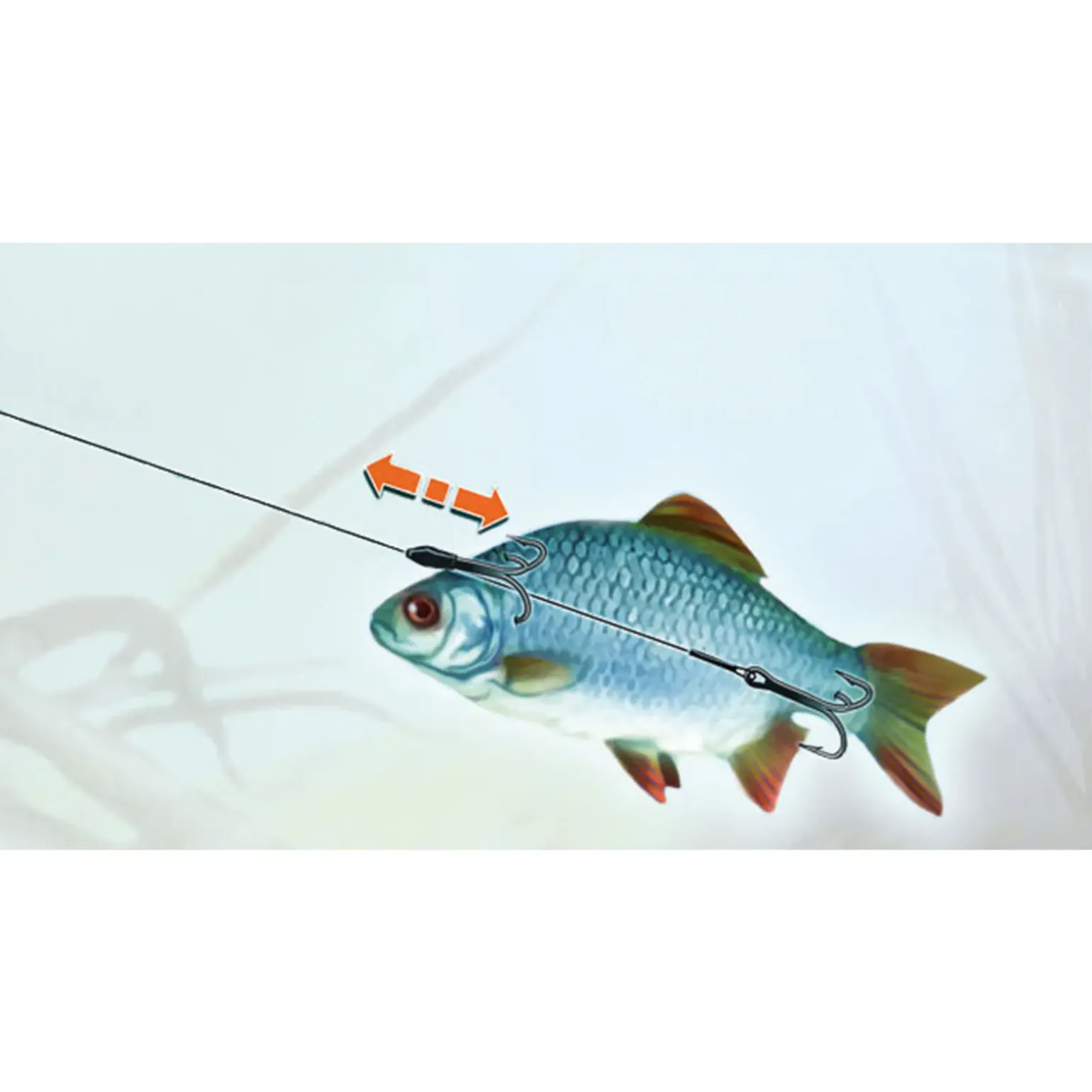 Balzer Matze Koch Drilling RIG Doppel-Drilling System mit verschiebbarem Haken für Köderfisch Gr.2