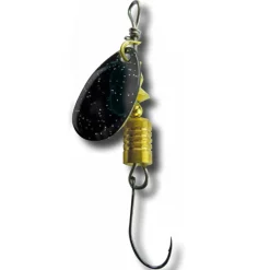 Behr Single Spin Forellenspinner mit Einzelhaken Schwarz-Glitter