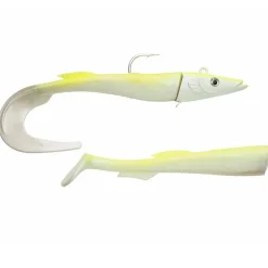 Berkley PowerBait Sandeel 21cm 160g White Chartreuse Gummifisch Meeresangeln