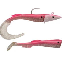 Berkley PowerBait Sandeel 21cm 160g Metallic Pink Gummifisch Meeresangeln