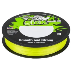 Berkley Sick Braid Hi-Viz Yellow 0,14mm Geflochtene Angelschnur Wunschlänge