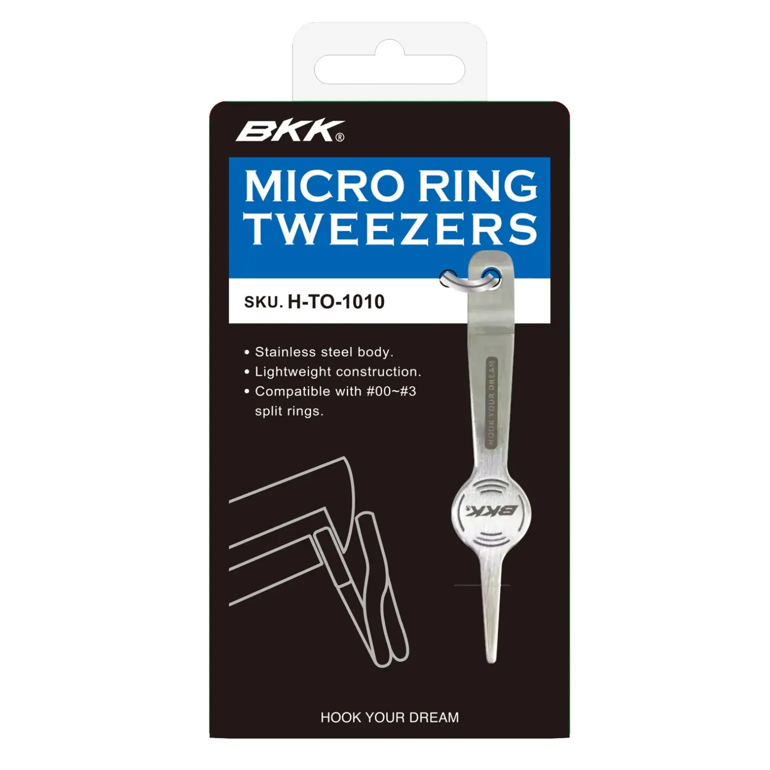 BKK Micro Ring Tweezers Splitring-Zange