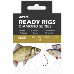 BKK Ready Rig Diamond-Sode RD 10#, Ø 0,14 Allround Vorfachhaken gebunden