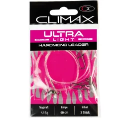 Climax Ultra Light Hard Mono 4,5kg 60cm  2 Stück Gebundenes Vorfach