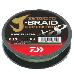 Daiwa J-Braid Exped. X8E 0.13mm-300m d. green Geflochtene Schnur