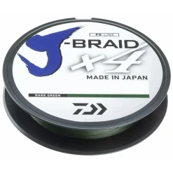 Daiwa J-Braid X4E 0.21mm-135m Dark Green Geflochtene Schnur