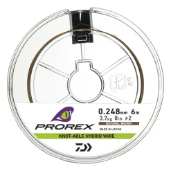 Daiwa Prorex Hybr. Knotable Wire 6m-4.4kg 0,275mm Brown Stahlvorfach