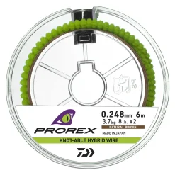 Daiwa Prorex Hybr. Knotable Wire 6m-4.4kg 0,275mm Brown Stahlvorfach