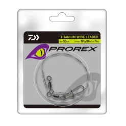 Daiwa Prorex Titanium Vorfach 20cm 22kg/50lb Stahlvorfach montiert