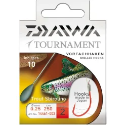 Daiwa Tournament Sbirolinohaken Gr.6 0,20mm gebundene Vorfachhaken