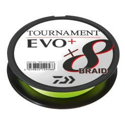 Daiwa Tournament X8 Braid EVO+ 0,12mm Meterware Chartreuse geflochtene Angelschnur