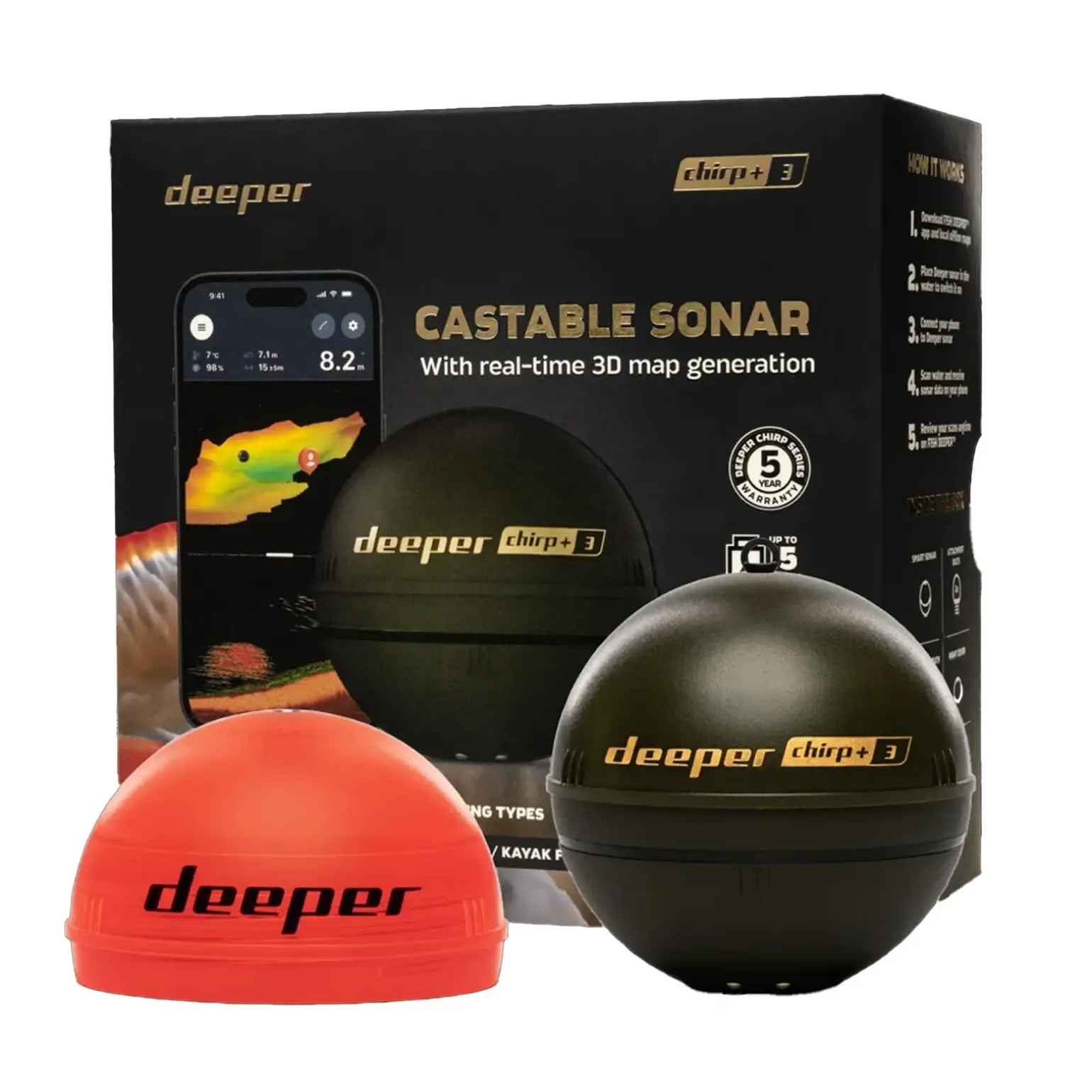 Deeper Chirp+3 Fishfinder Echolot