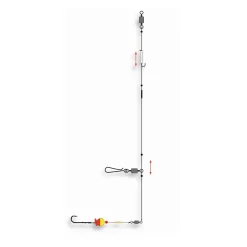 Dega Pro Expert Durchlauf-System 0,70/40mm Größe 1 Brandungsvorfach gebunden