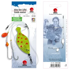 Dega UV Inline-Butt-Löffel in Schollen-Form 60g Gelb