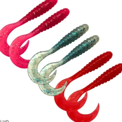 Dieter Eisele Twister Wirbelwind Set 8cm 6 Stk Fluo Meeres Gummiköder Sortiment