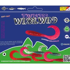 Dieter Eisele Twister Wirbelwind Set 8cm 6 Stk Fluo Meeres Gummiköder Sortiment