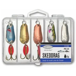Fladen Set 6g 5 Stück inkl. Box Blinker Angelset