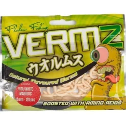 Fladen Vermz Maden Imitation 1,5cm 120 Stück Natural White