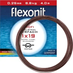 flexonit 1x19 Meterware 0,20mm/4,5kg/4m Stahlvorfach