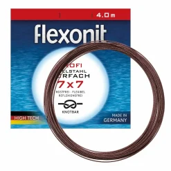 Flexonit 7x7 Stahlvorfach 0,27mm + passende Quetschhülsen komplett Angelset