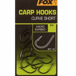 Fox Carp Hooks Curve Shank Short Größe 2 Karpfenhaken