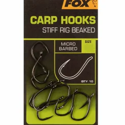 Fox Carp Hooks Stiff Rig Beaked Größe 4 Karpfenhaken