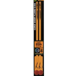 Fox Edges Curve Short Fluoro D-Rig Größe 4 20lb Illusion 2Stk. Karpfen Rig