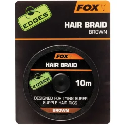 Fox Edges Hair Braid 10m brown Karpfenangeln Haarmontage
