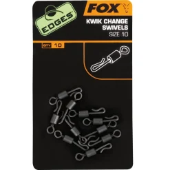 Fox Edges Kwik Change Swivels Size 10 Karpfenangeln Zubehör