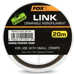 Fox Edges Link Crimpable Monofilament Trans Khaki Mono 0.64mm/35lb 20m Monofile Angelschnur