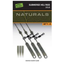 Fox Naturals Submerged Heli Rigs 30lb x 3 Karpfen-Zubehör