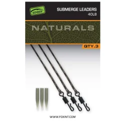 Fox Naturals Submerged Leaders 40lb x 3 Karpfen-Zubehör