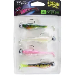 Fox Rage Mini Fry 7cm Loaded UV Mixed Colour Pack X4 Gummifisch Set