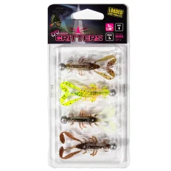 Fox Rage UV Micro Critter 5cm x 4St. Loaded 3g Gummikrebs-Set