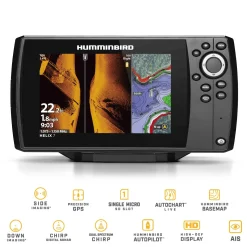 Humminbird Helix 7 Chirp GPS SI G4 Side Imaging GPS Kartenplotter Echolot - Komplett mit Geber