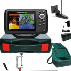 Humminbird Helix 5 Chirp GPS DI G3 Down Imaging GPS Kartenplotter Echolot Portabel Profi Plus - Komplett mit Geber