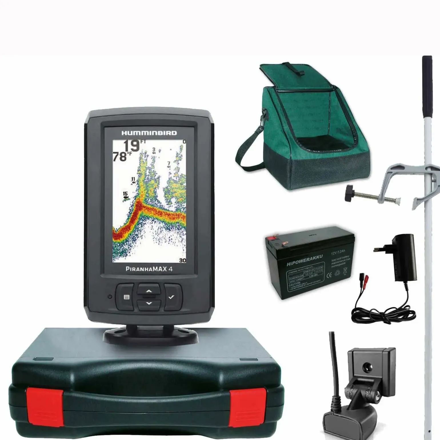 Humminbird PiranhaMax 4 Echolot Portabel Master Edition Plus - Komplettsystem