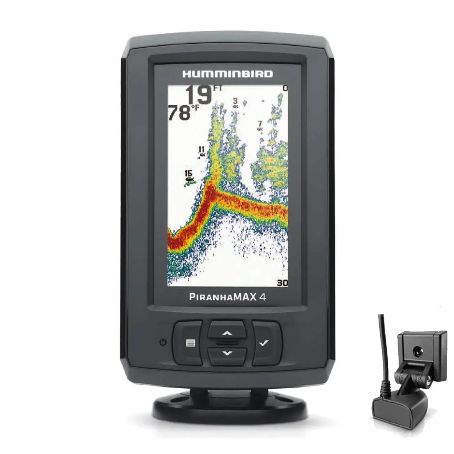 Humminbird PiranhaMax 4 Echolot - Komplett mit Geber