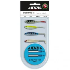 Jenzi Dropshot-Set Komplett mit 7cm Gummifischen Bleifrei