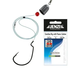 Jenzi FC-Line Carolina-Rig 7g Hakengröße 2/0 mit Offset-Haken und Gewicht