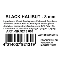 Jenzi Hookbait Pellets mit Loch - Feederköder Black-Halibutt 200g