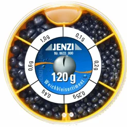 Jenzi Klemmblei Bleischrot Sortiment Set 120g fein