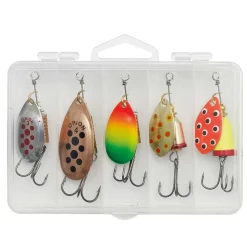 Kinetic CT Trout Mix Forellen Spinner Angelset - 5 Forellenköder mit Box