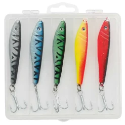 Kinetic S Pilker Angelköder Meer Angelset - 5 Salzwasserköder 62g mit Box