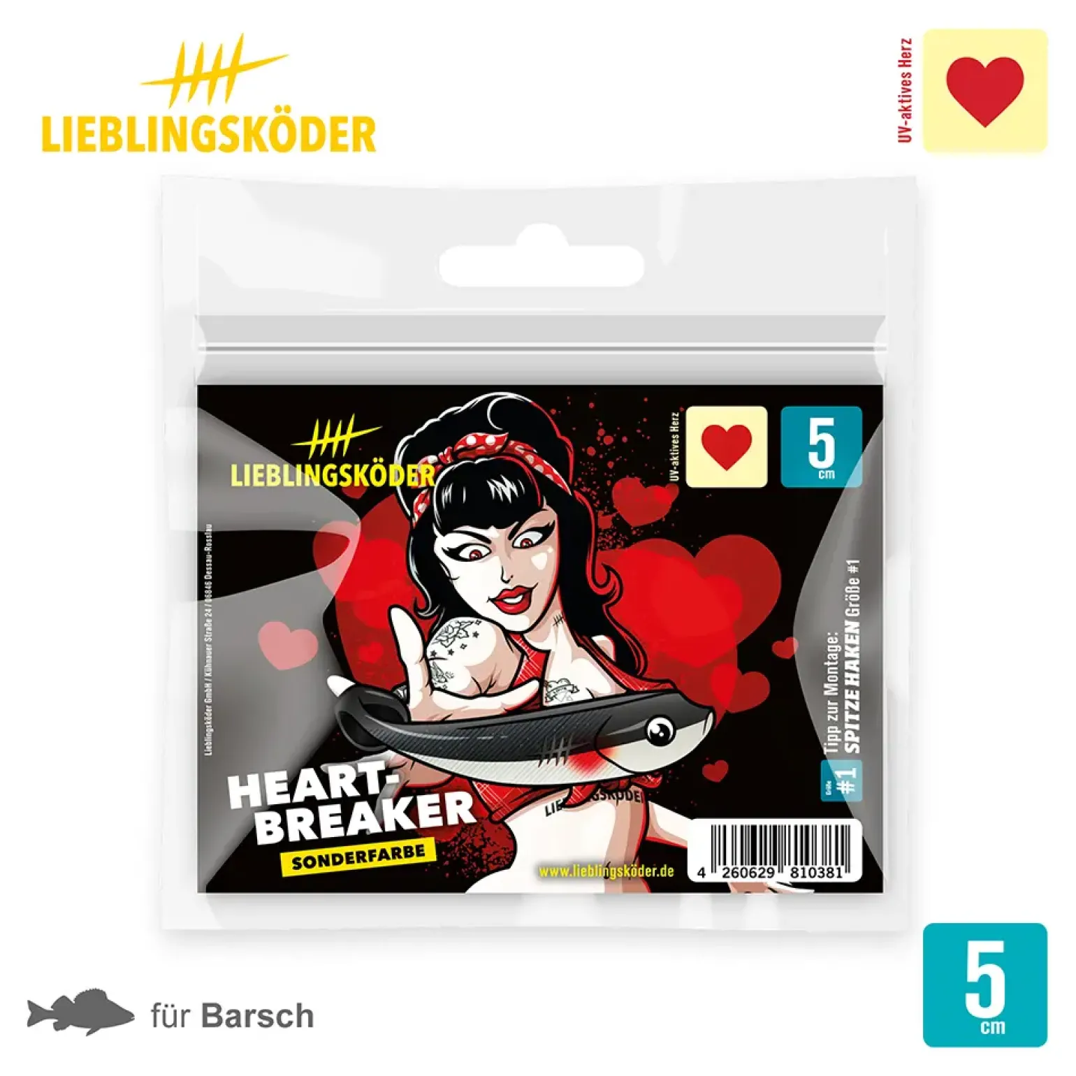 Lieblingsköder 5cm Heartbreaker Gummifisch