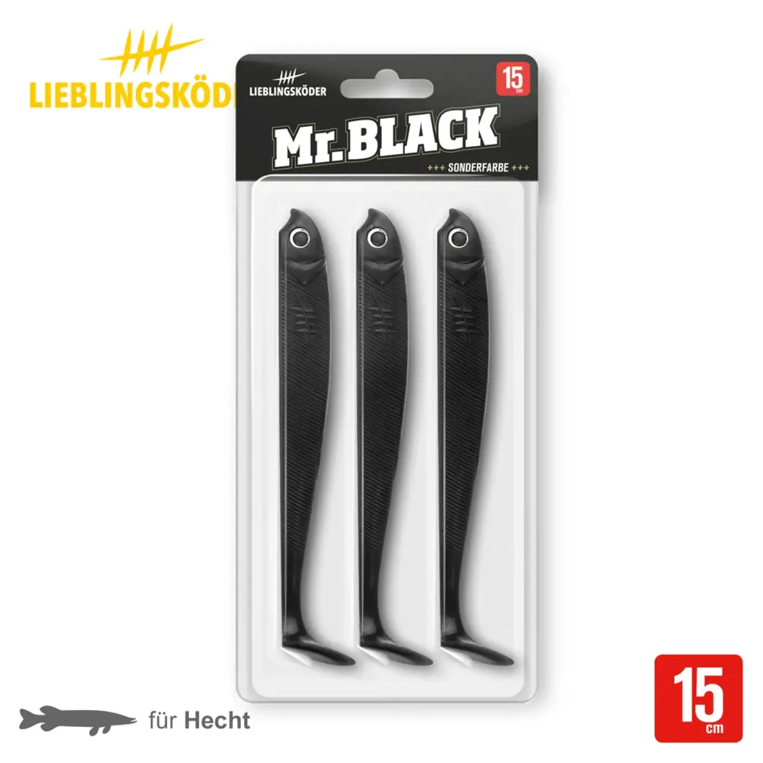Lieblingsköder 15,0cm Mr. Black Gummifisch
