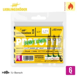 Lieblingsköder 6,0cm Sunny Lemon Gummifisch