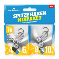 Lieblingsköder Spitze Haken 1/0 Mixpaket Jigheads